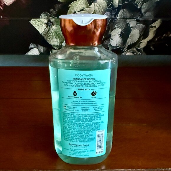 NEW AT THE BEACH Body Wash Full Size 10oz Bath & Body Works - Picture 2 of 2